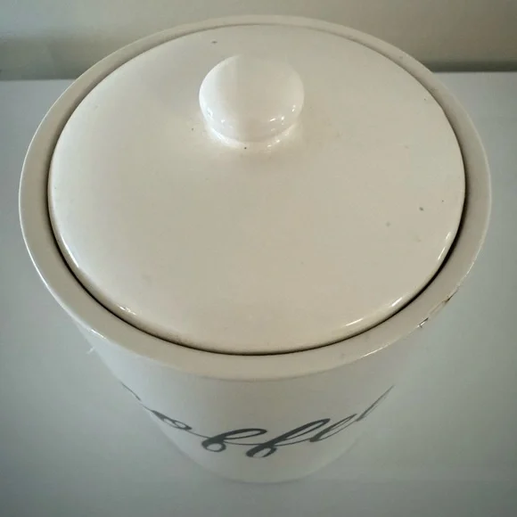 White Coffee Container - Picture 3 of 4